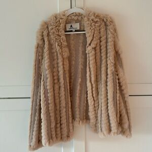 Heartloom XS pink fur sweater